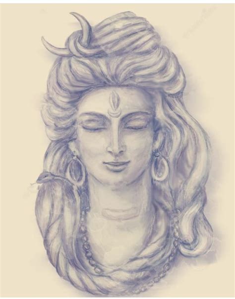 Drawing Of Lord Shiva Face Shiva Drawing By Dolly Bodenswasuee