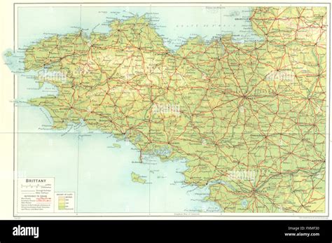 Frankreich Bretagne Bretagne 1928 Vintage Karte Stockfotografie Alamy