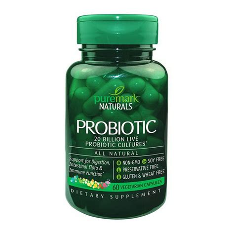 21st century puremark naturals probiotic vegetarian capsules 60 ea