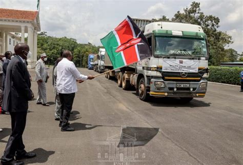 President Kenyatta Flags Off Emergency Relief Supplies To Drought Hit