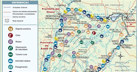 Mapa Turístico Provincia De Corrientes Region Litoral Portal Del