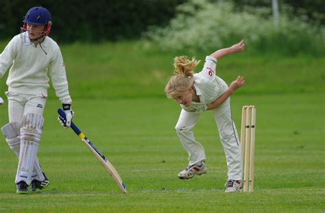 Free Images Girl Field Stump Bowl Action Playing Bowling Match