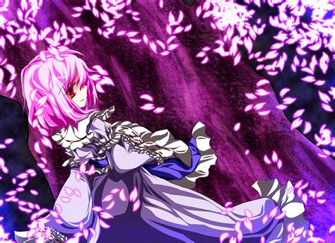 Cherry Blossoms Japanese Clothes Kimono Leaves Petals Pink Hair