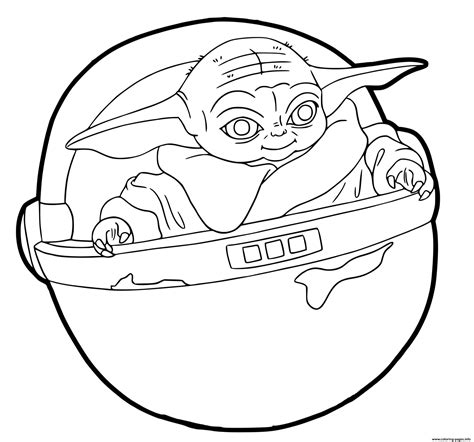 Baby Yoda Coloring Pages For Kids Coloring Pages