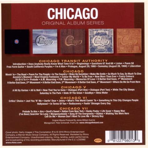 Chicago Original Album Series 5 Cds Jpc