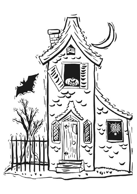 terrains hantés  Recherche Google  Halloween coloring, House