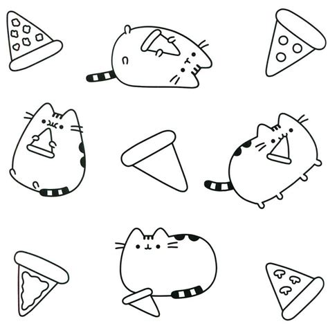 The Pusheen Coloring Pages Hand Drawing Free Printable Coloring Pages