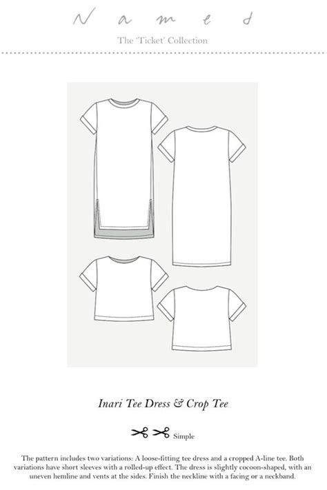 Inari Tee By Named Clothing Pattern Preview 1 Sewing