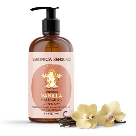 natural vanilla body massage oil couples t for him or her 8 oz veronica sensuals