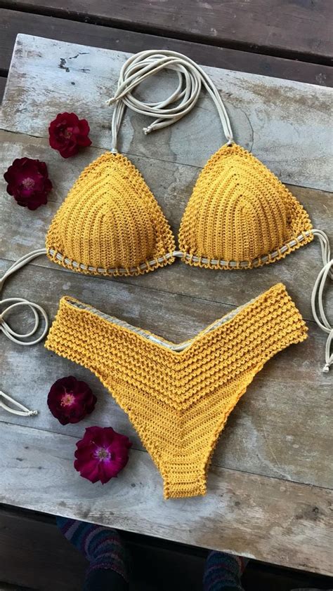 New Twisted String Crochet Brazilian Bikini Set Swimwear Bikinis Women Hot Sex Picture