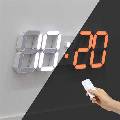 Mooas Pure Mini White 3d Led Clock Multi Function Led
