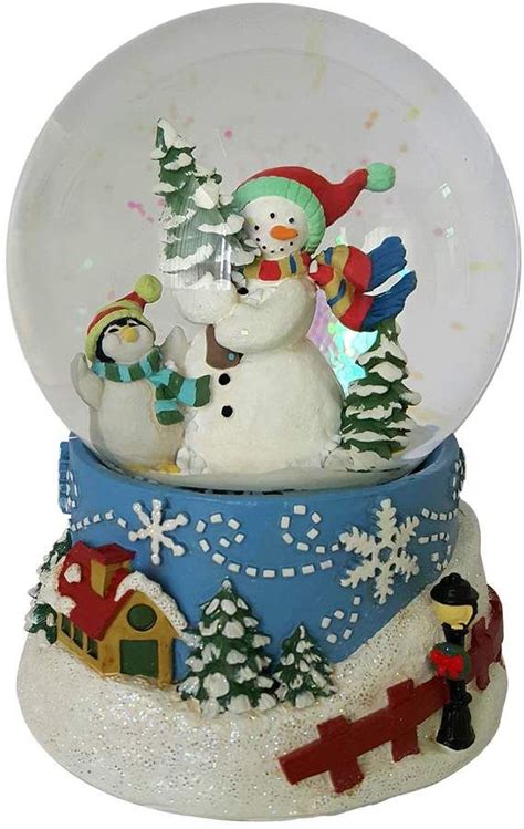 Wind Up Musical Snowman Christmas Snow Globe Christmas Snow Globes