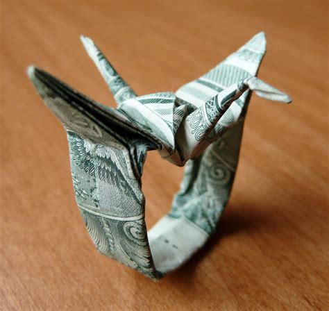 Dollar Bill Origami Crane Ring By Craigfoldsfives On Deviantart