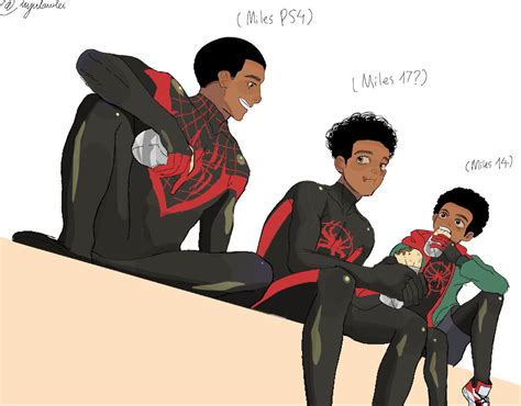 Spiderman Into The Spiderverse Miles Morales Peter Parker Gwen Stacy