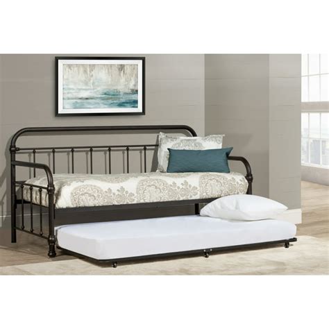 Hillsdale Furniture Kirkwood Metal Twin Daybed With Roll Out Trundle Dark Bronze