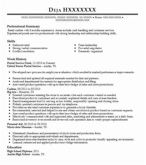 Here are career objective examples for various roles and industries. Postal Service Clerk Resume Sample | Clerk Resumes ...