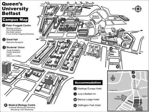 Queens University Belfast Campus Map Lisburn Road Belfast Northern