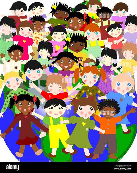 Happy Children Of Different Races In The World Th Stock Photo Alamy