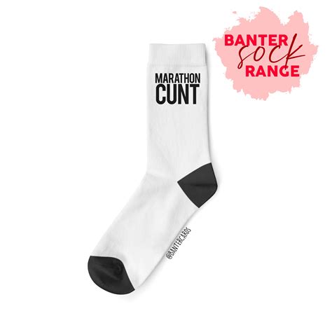 Marathon Cunt Funny Socks Rude Socks Banter Cards Funny Ts