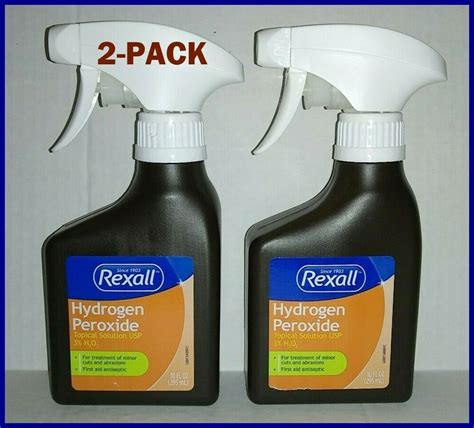 Rexall Hydrogen Peroxide 3 Trigger Spray Bottle 10 FL Oz First Aid
