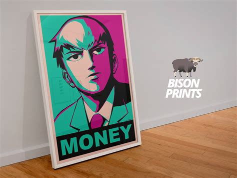 Mob Psycho 100 Poster Anime Money Wall Art Premium Art Etsy