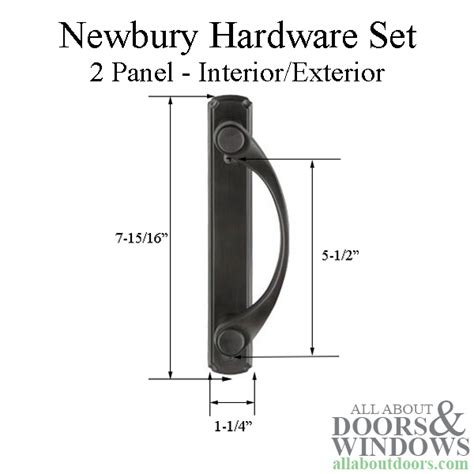 Andersen Newbury 2 Panel Complete Hardware Set For Frenchwood Gliding