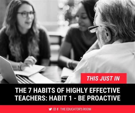 The 7 Habits Of Highly Effective Teachers Habit 1 Be Proactive The Educators Room