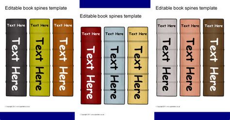 Editable Book Spine Templates Sb6235 Sparklebox