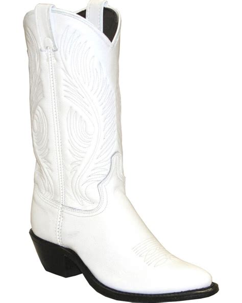 Abilene White Western Cowgirl Boots Round Toe Boot Barn