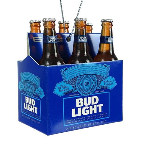 Budweiser Bud Light Six Pack Ornament By Kurt Adler Traditions