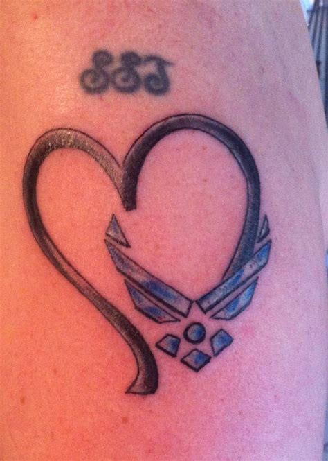 Tattoo Honoring My Awesome Air Force Husband Air Force Mom Tattoo Air Force Tattoo Mom Tattoos