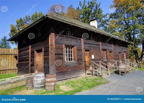 Traditional Canadian Rural House From Old Times Stock Image Image Of