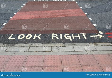 Look Right Sign Stock Image Image Of Crossroads Signal 14326225