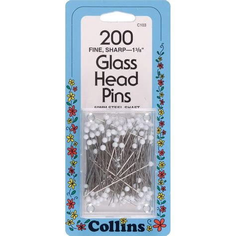Col103 200 Piece Glass Head Pins 1 38 This Product Is Used For