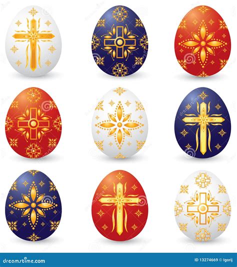 Christian Symbol Easter Eggs Stock Image Image 13274669