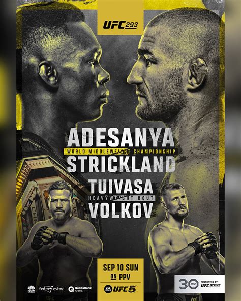 Official Poster For Ufc 293 Rmma