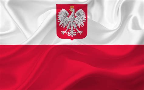 Download Wallpapers Flag Of Poland Polish Flag Poland Europe Silk