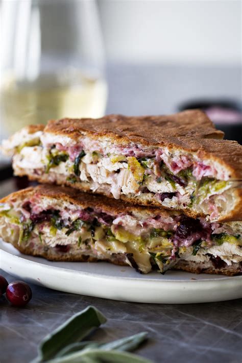 Thanksgiving Leftover Panini With Turkey Brie And Cranberry Mayo