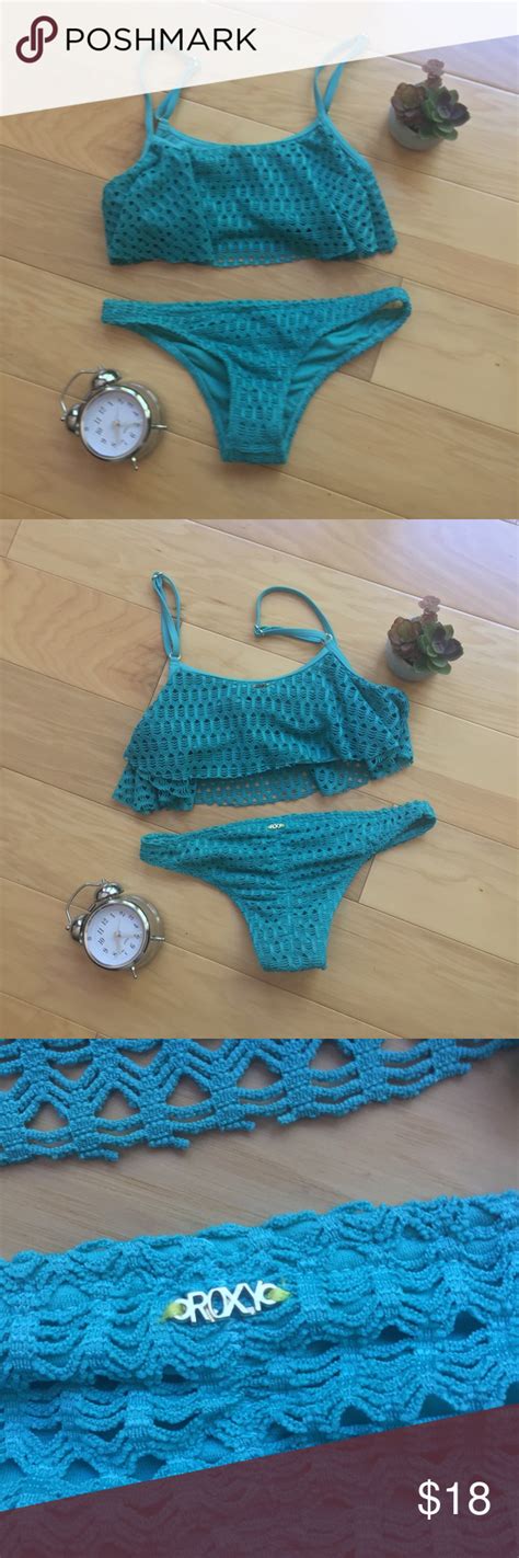 Roxy Crochet Bikini This Turquoise Bikini Is Perfect For The Upcoming