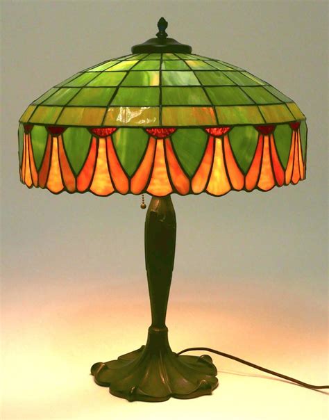 Art Nouveau Leaded Glass Table Lamp By Lamb Bros And Greene Early 20th Century At 1stdibs