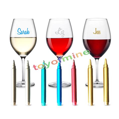 Wine Glass Metallic Pens Painted Pen 7 Pcs Markers Work On Any Glass