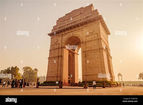 India Gate Or All India War Memorial At New Delhi Is A Triumphal Arch