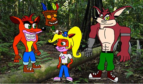 Crash Coco And Crunch In The Jungle By Bandidude On Deviantart