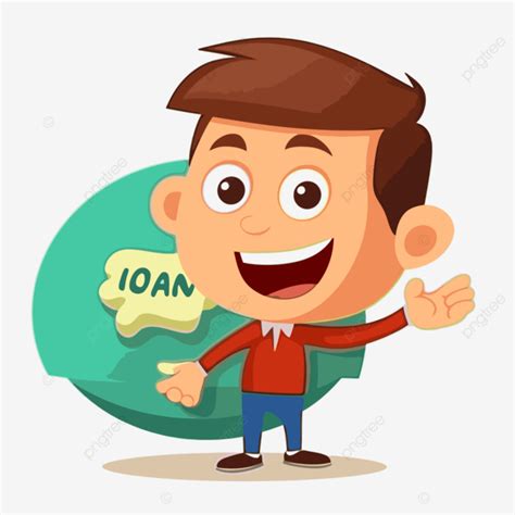 Offer Clipart Cartoon Man With No Loan Ioan Word Vector Offer Clipart