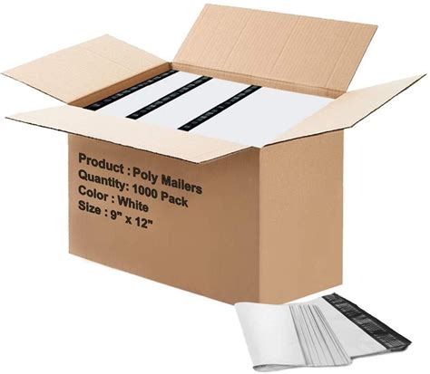 Envelopes And Mailers 1000 9x12 White Poly Mailers Envelopes Bags 9 X 12