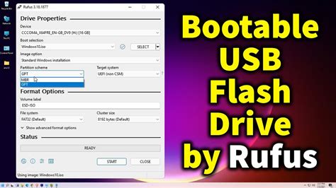 How To Create Mbr Partition Bootable Usb Drive For Windows 10 With Rufus