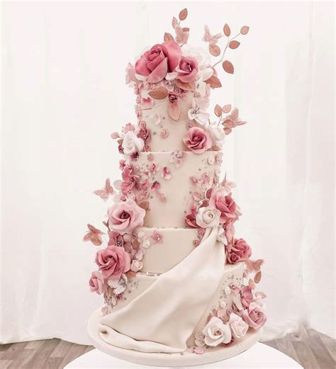 Pink Wedding Cakes We Kiss The Bride Magazine