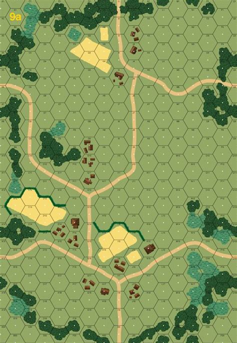 Advanced Squad Leader Map 9a Dungeons And Dragons Memes Hex Map