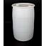 30 Gallon Drum White Plastic Barrel  EBay