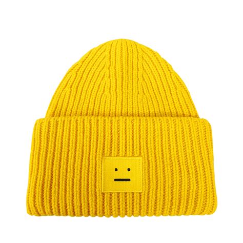 Lyst Acne Studios Pansy Wool Beanie In Yellow